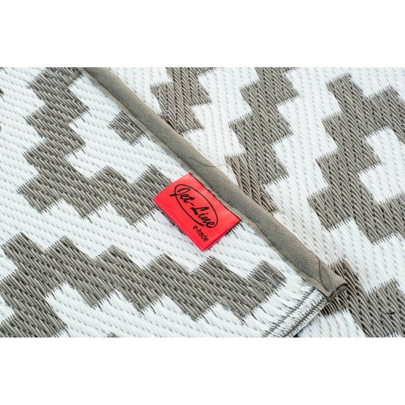Jet-Line Outdoorteppich Austin Grau mit Geometrischen Mustern 90 x 150 cm von Jet-Line