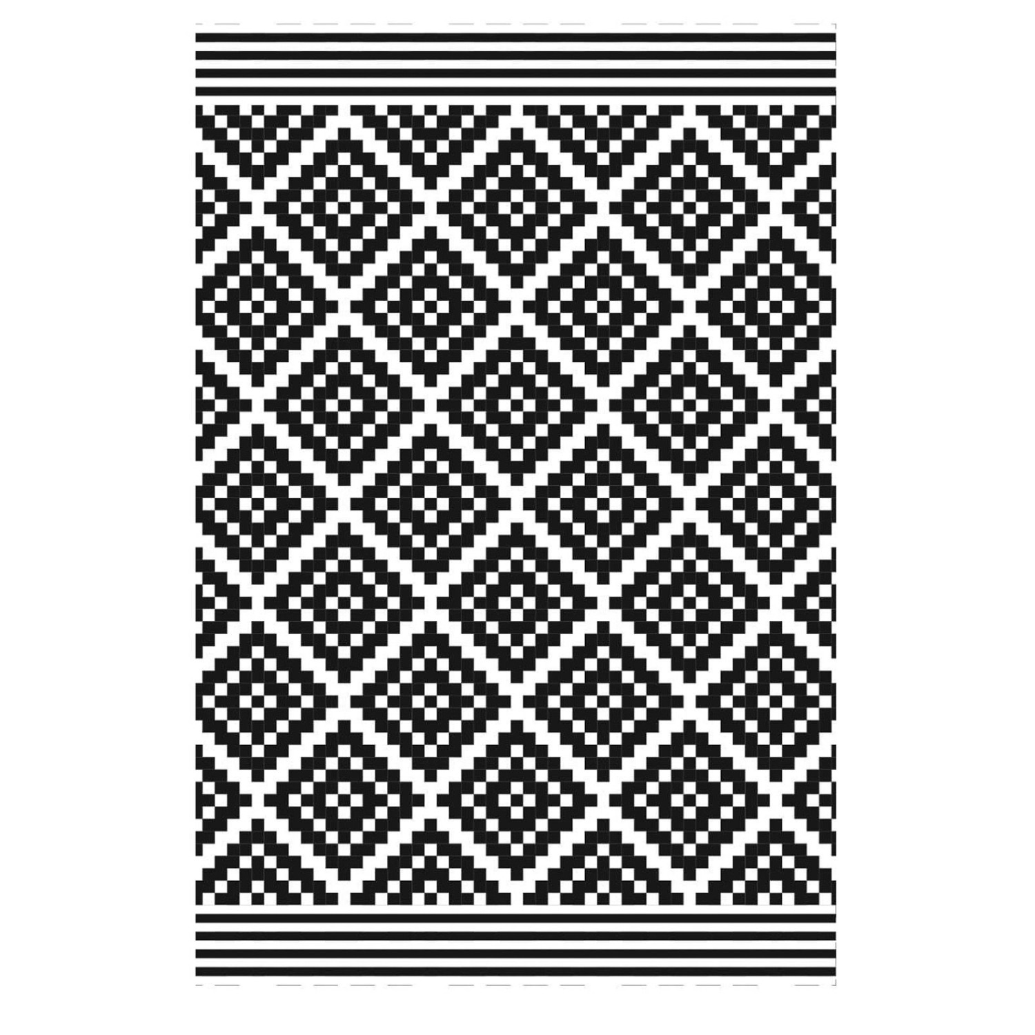 Jet-Line Outdoorteppich Austin Schwarz mit Geometrischen Mustern 120 x 180 cm Jet-Line Outdoorteppich Austin Schwarz mit Geometrischen Mustern 120 x 180 cm von Jet-Line