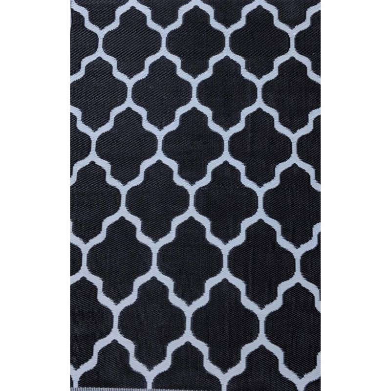 Jet-Line Outdoorteppich Kate Schwarz mit Geometrischen Mustern 150 x 240 cm von Jet-Line