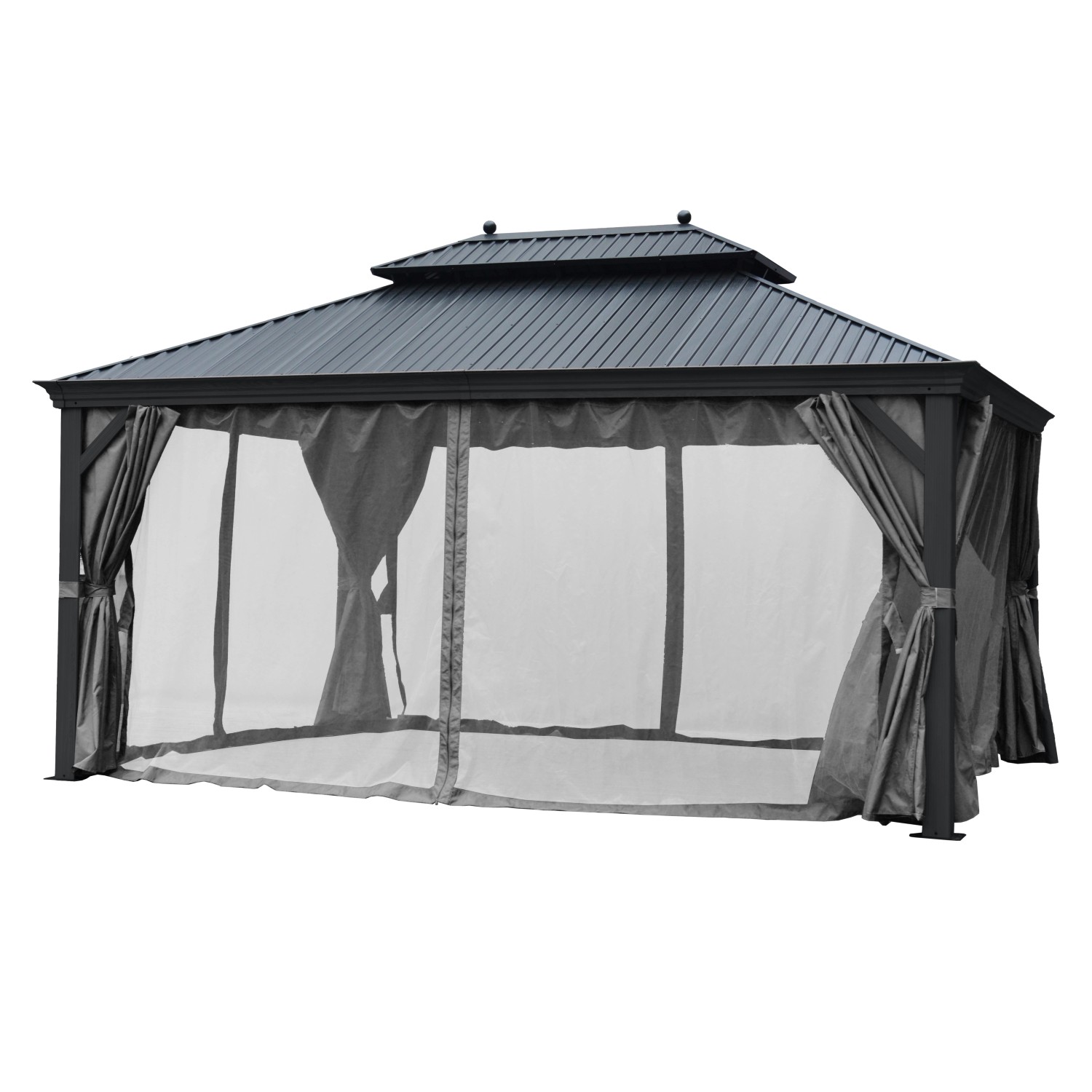 Jet-Line Pavillon Damaskus 3 m x 3,65 m Anthrazit von Jet-Line