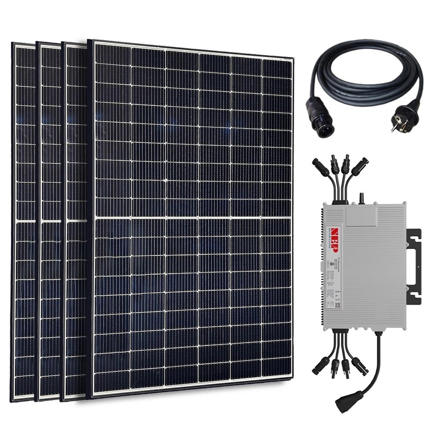 Jet-Line Premium PV-Anlage 1660 W/4x415W mit 1600 W Wechselrichter Drosselbar auf 800W WiFi Smart Jet-Line Premium PV-Anlage 1660 W/4x415W mit 1600 W Wechselrichter Drosselbar auf 800W WiFi Smart von Jet-Line