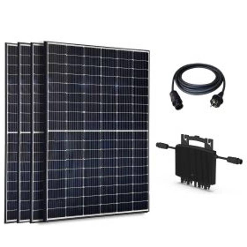 Jet-Line Premium PV-Anlage 1800 W/4x450W mit 1600 W Wechselrichter Drosselbar auf 800W WiFi Smart von Jet-Line