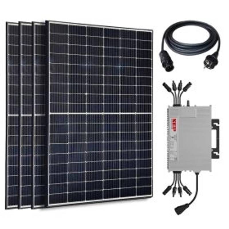 Jet-Line Premium PV-Anlage 2200 W/4x550W mit 2000 W Wechselrichter Drosselbar auf 800W WiFi Smart von Jet-Line