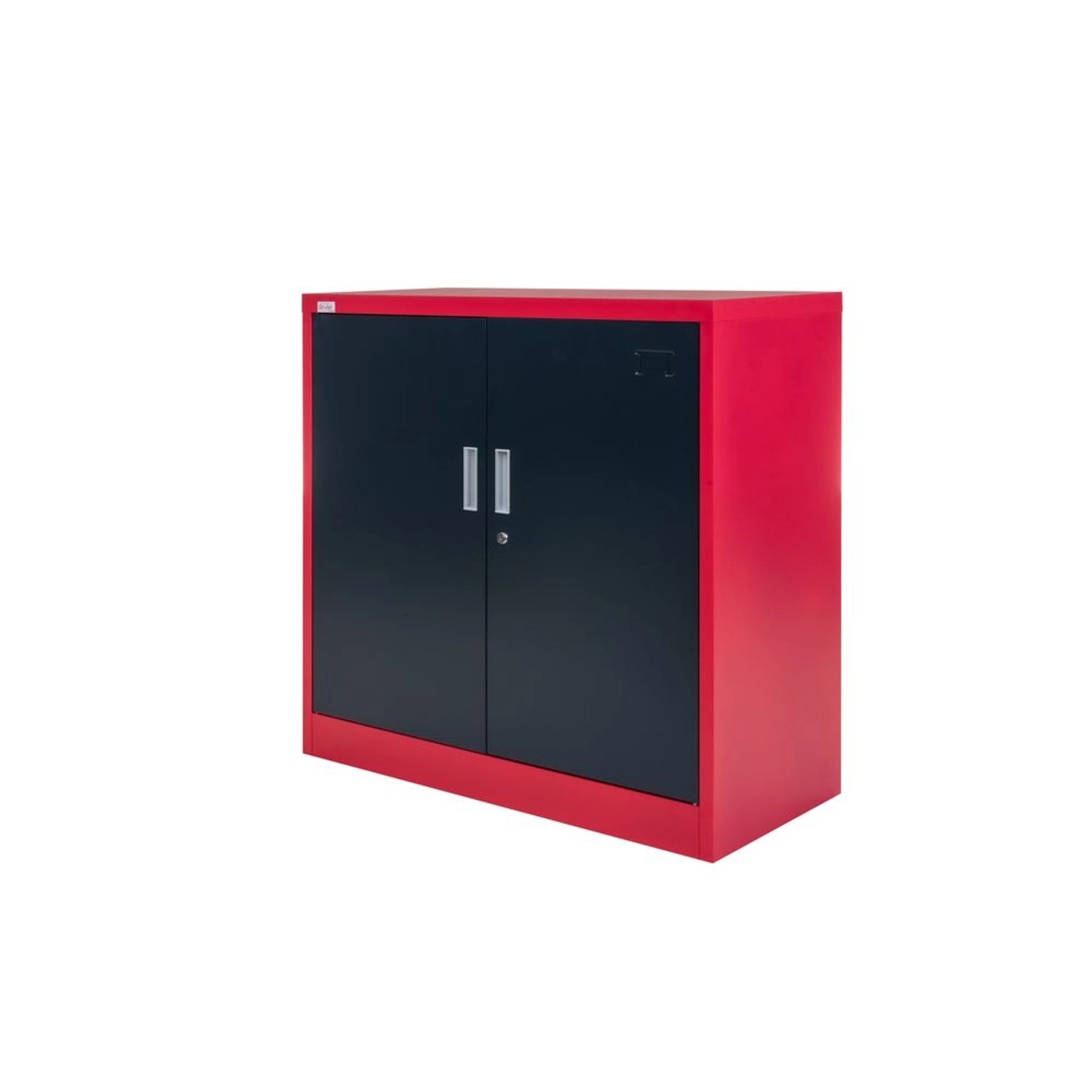 Jet-Line Stahlschrank Kiew in Anthrazit-Rot 90 x 40 x 90 cm mit Abschließbaren Türen von Jet-Line
