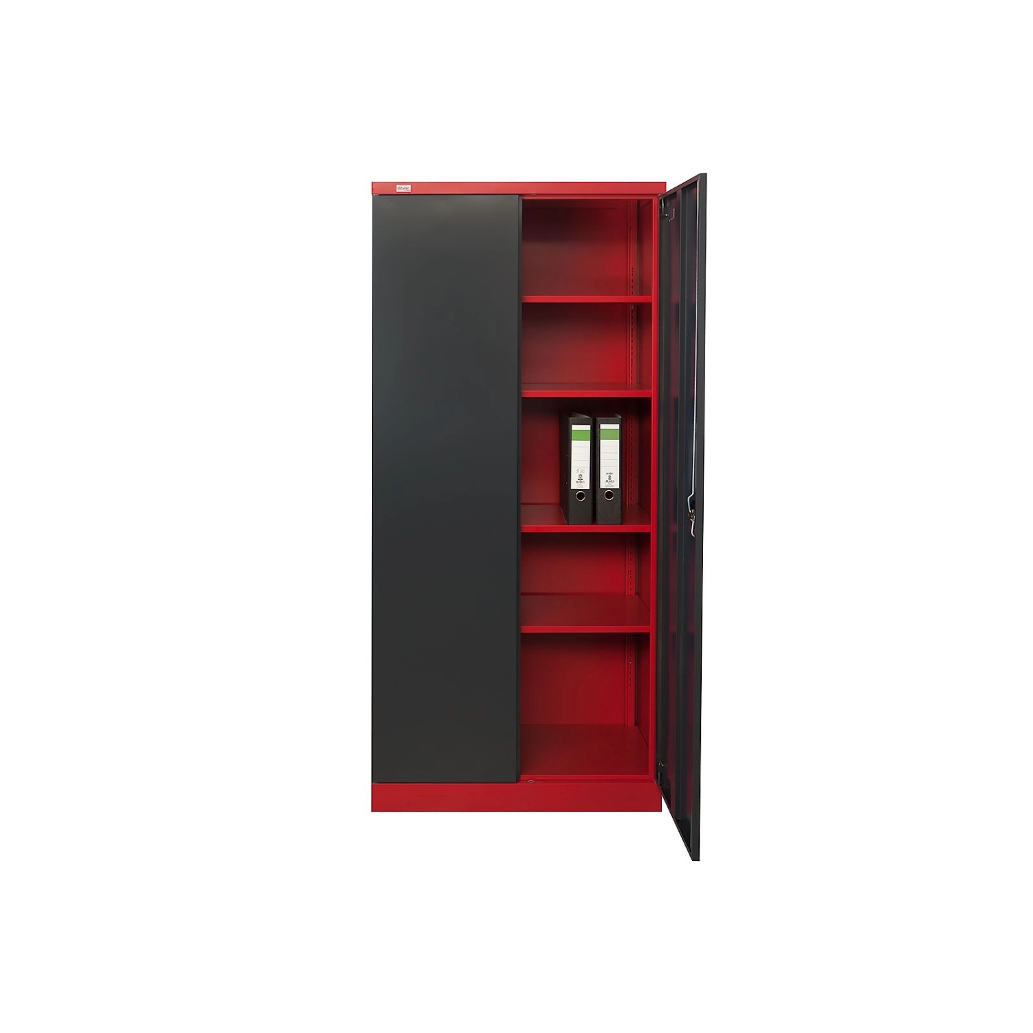 Jet-Line Stahlschrank Moskau in Anthrazit-Rot 90 x 40 x 185 cm mit Abschließbaren Türen von Jet-Line