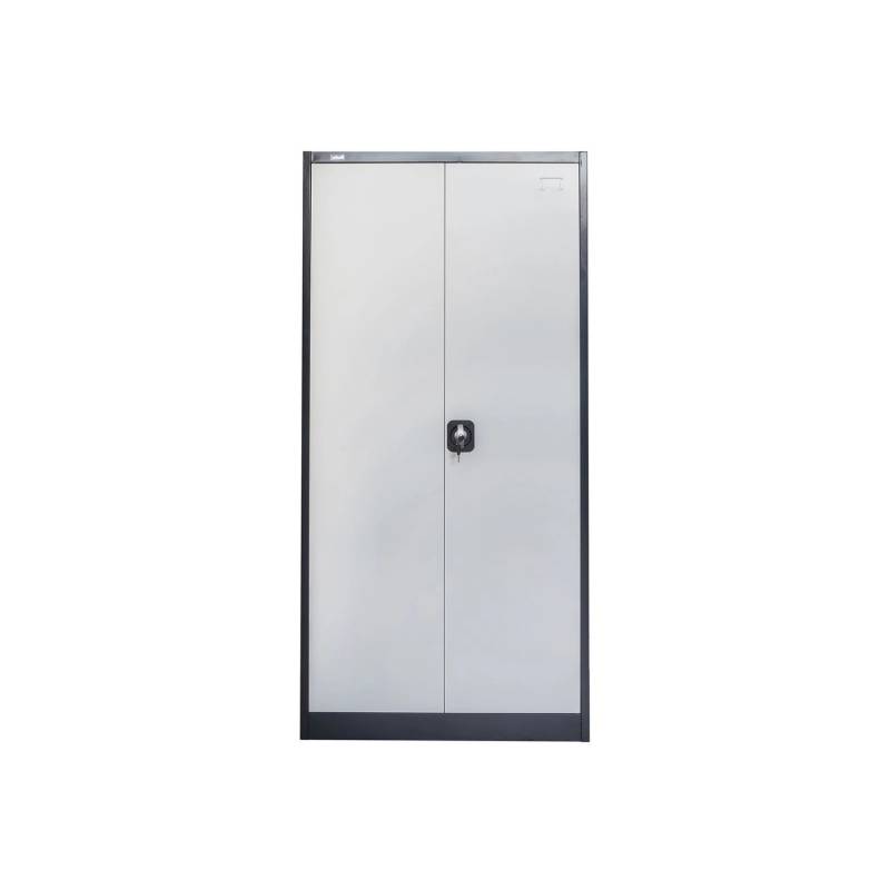 Jet-Line Stahlschrank Omsk in Anthrazit-Weiß 90 x 45 x 185 cm mit Abschließbaren Türen und Garderobe von Jet-Line