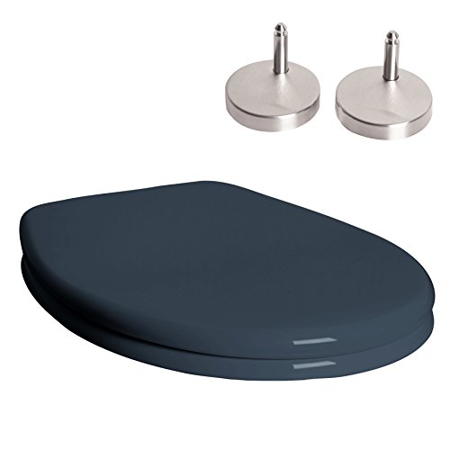 Jet-Line® WC Sitz | Toilettendeckel | Oval | Klodeckel | anthrazit | Deckel mit Softclose | ink. Edelstahlscharniere | Schnellverschluss | Justierbar | Absenkautomatik von Jet-Line