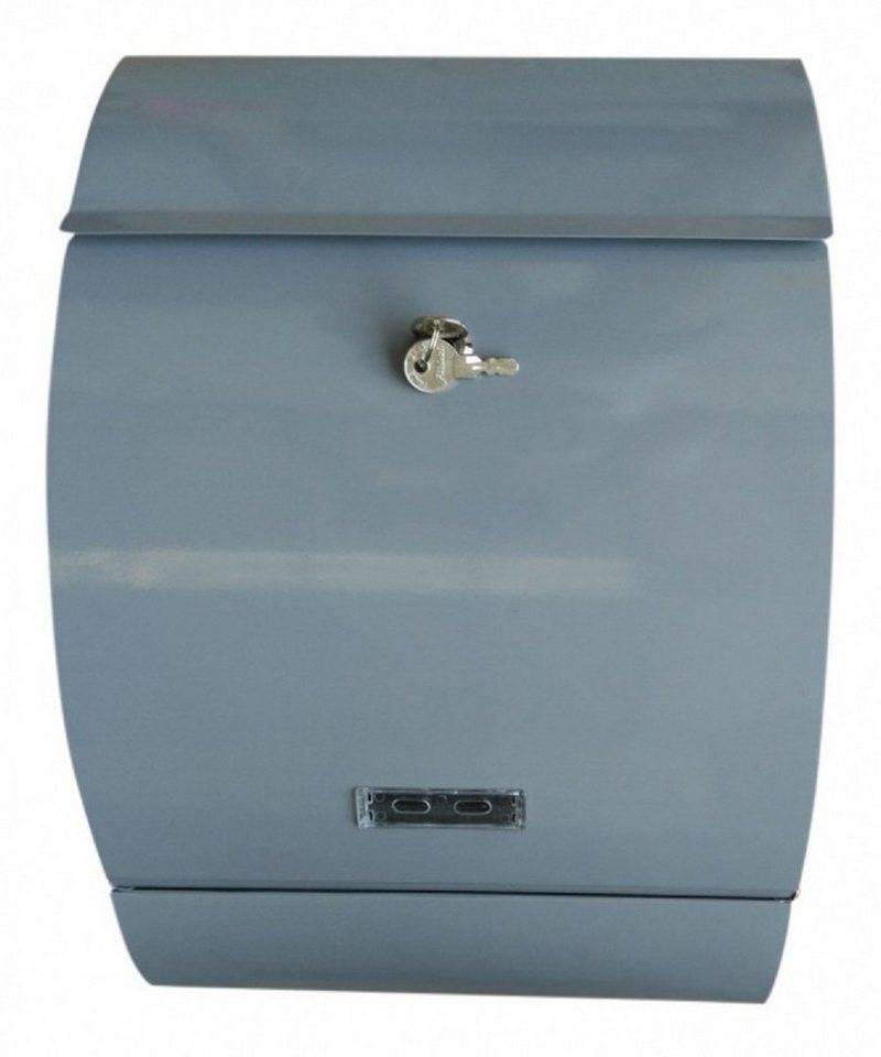 Jet-Line Wandbriefkasten Briefkasten LETTERBOX anthrazit mit Zeitungsfach von Jet-Line