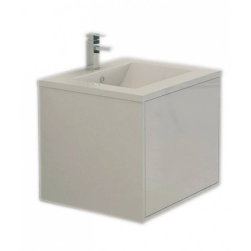 Jet-Line Waschtisch Linz 60 cm in Weiß SMC-Waschbecken und Unterschrank von Jet-Line
