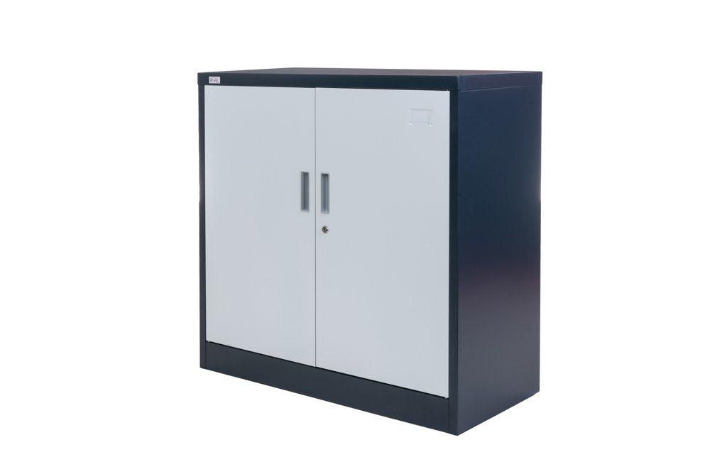 Jet-Line Werkzeugschrank Aktenschrank KIEW weiss dunkelgrau 90x40x90cm von Jet-Line