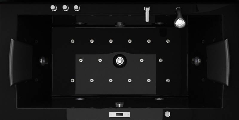 Jet-Line Whirlpool-Badewanne Whirlpool VILLA EUGENIE Badewanne schwarz 183 x 90 von Jet-Line