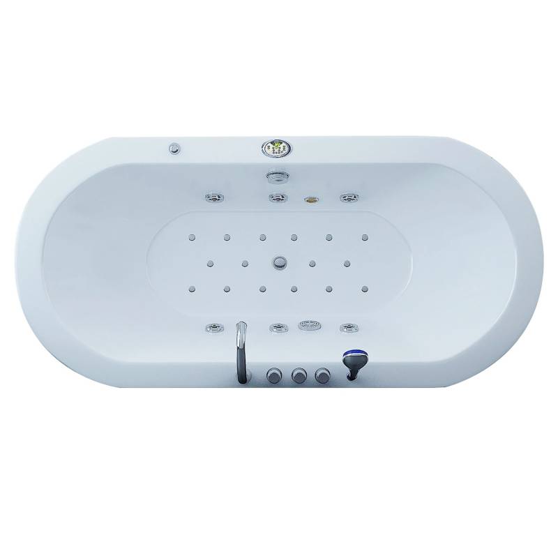 Jet-Line Whirlpool Villa Sofia Oval in Weiß mit Heizung und Unterwasserbeleuchtung von Jet-Line