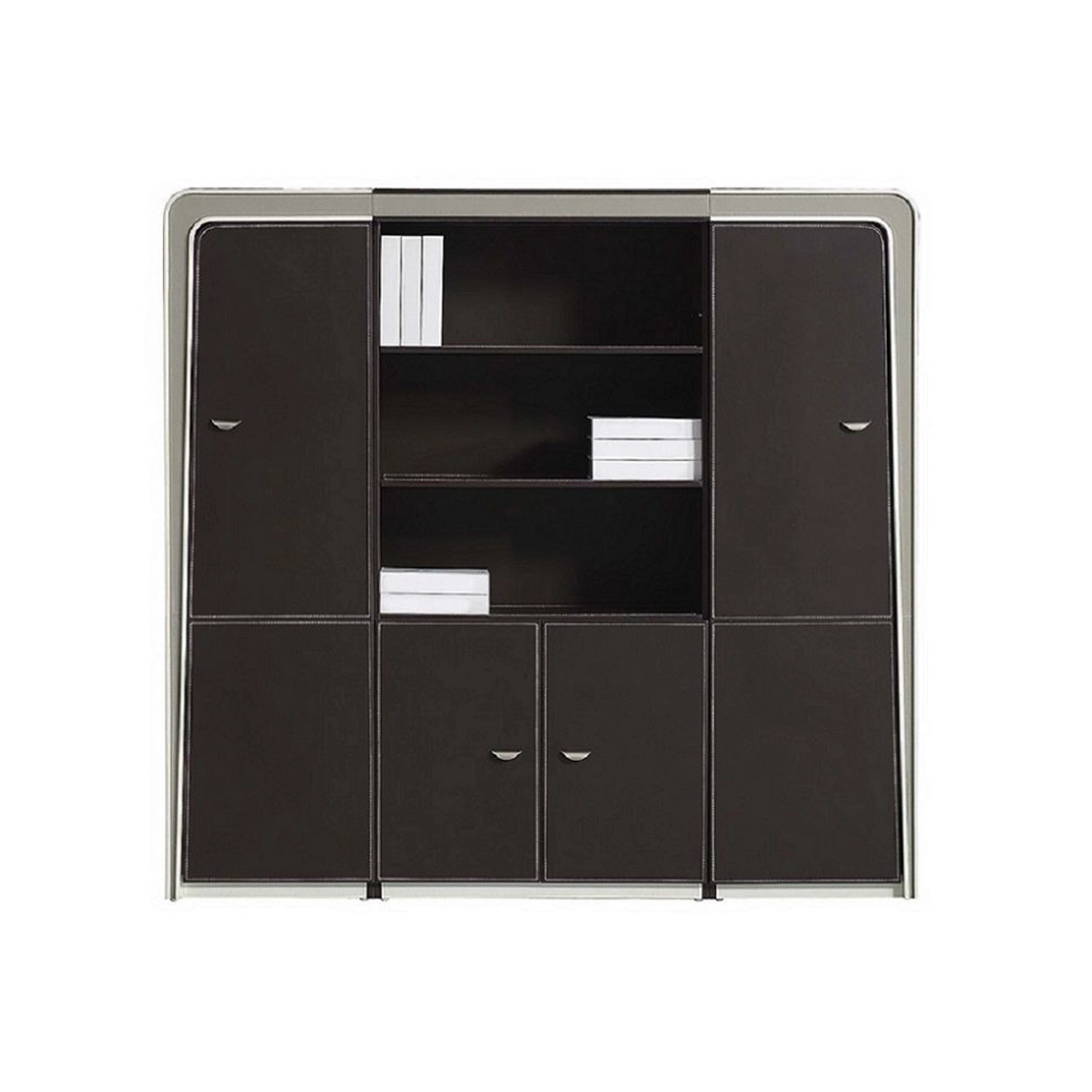 Jet-Line XXL Aktenschrank Pompeji in Schwarz  Bezogen mit Kunstleder 180x218x40 cm von Jet-Line
