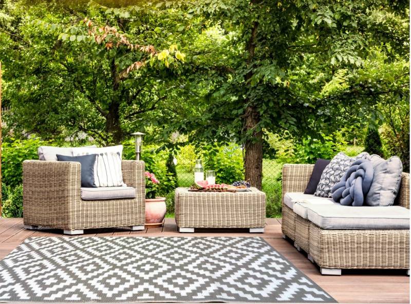 Jet-Line Outdoorteppich Gartenteppich grau 'Austin' 150x240 cm Outdoor von Jet-Line