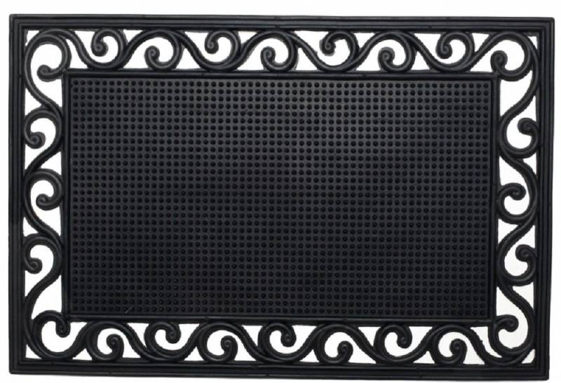 Jet-Line Stufenmatte Relief Gummi Fussmatte SVETLANA 40x60 cm schwarz von Jet-Line