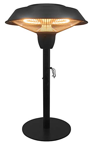 Jet-Line® | Elektrischer Heizstrahler | Heizlampe Pollux | Terrassenstrahler schwarz | Terrassenheizer in Form einer Tischlampe | Stehlampe outdoor | 1500 W von Jet-Line