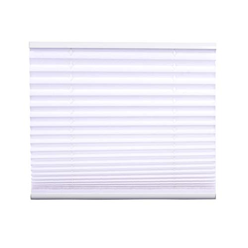 Jet-Line® | Plissee | 100 cm breit x 130 cm lang | Easyfix Montage ohne Bohren | Blickdicht | Jalousie | Klemmfix | Sonnenschutz | Rollo | Faltrollo in weiß | Klemmträger für Fenster | Faltstore von Jet-Line