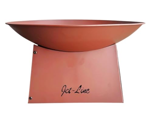 Jet-Line® | Feuerschale Rostoptik lackiert| Feuerstelle Pueblo | Rost Optik lackiert| Firebowl Rostbraun | Ø 58 cm x 32 cm hoch | Feuerkorb Feuer | Feuerschale Garten | Event Garten deko | Feuertonne von Jet-Line