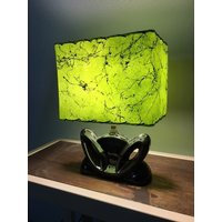 Mid Century Style Fiberglas Lampenschirm Retro Modern Rechteckig Mint Green von JetSetDesign