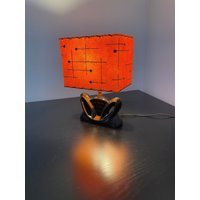 Mid Century Style Fiberglas Lampenschirm Retro Modern Rechteckig Orange Mid Century Style Fiberglas Lampenschirm Retro Modern Rechteckig Orange von JetSetDesign