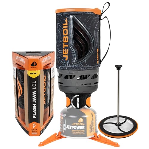 Jetboil Flash Java 1.0L Tragbarer Schnellkochherd mit Silikon French Press und 1-Step Auto Ignition für Camping und Backpacking, Neu für 2025, Propan/Isobutan-Brenner mit Kochbecher, Topo Jetboil Flash Java 1.0L Tragbarer Schnellkochherd mit Silikon French Press und 1-Step Auto Ignition für Camping und Backpacking, Neu für 2025, Propan/Isobutan-Brenner mit Kochbecher, Topo von Jetboil