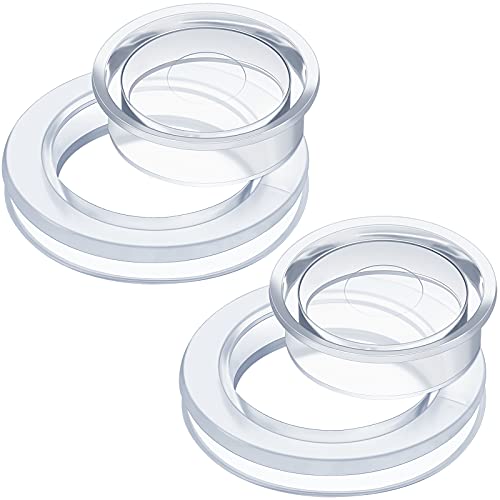 2 Zoll Terrasse Tischschirm Loch Ring mit Kappen Set Silikon Transparent Regenschirm Dickerer Lochring Stecker und Kappen Set für Terrasse Garten Strand Tischschirm Stecker (2 Sets) von Jetec