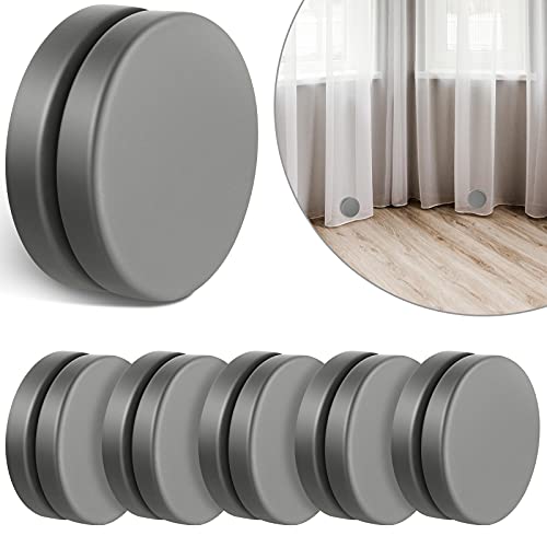 Jetec Runde Magnetische Dusch Vorhang Gewichte Starke Magnete wasserdichte für Vorhänge Tischdecke (Grau, 6) von Jetec