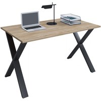 VCM Schreibtisch Lona, BxT 110 x 80 cm, X-Fußgestell, Sonoma-Eiche von VCM