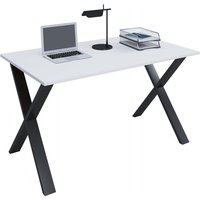 VCM Schreibtisch Lona, BxT 140 x 80 cm, X-Fußgestell, weiß von VCM