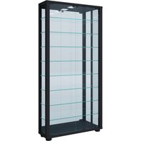 VCM Standvitrine Lumo Maxi mit Spiegel, schwarz von VCM