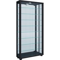 VCM Wandvitrine Vitrosa Maxi mit Spiegel, inkl. LED-Beleuchtung, schwarz von VCM