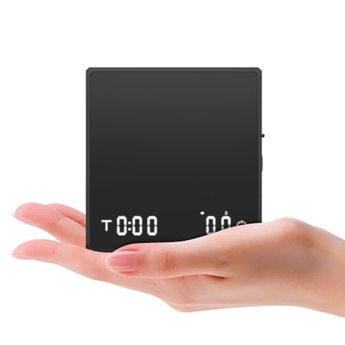 Mini Kaffeewaage mit Timer, 2kg/0.1g Wiederaufladbar Espresso Waage, Digitale Coffee Scale Küchenwaage, Tragbare Feinwaage Kaffee für Handfilterkaffee und Espresso, Automatischer/Manuelle Zeitmessung von Jewan