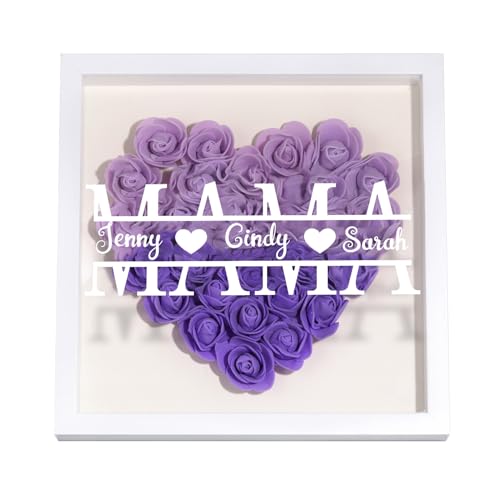 Jeweidea Geschenke für Mama, Muttertagsgeschenk für Mama, Bilderrahmen zum Befüllen 8x8 Personalisierte Rose Blumen Bilderrahmen mit Namen Personalisierte Geschenke Jeweidea Geschenke für Mama, Muttertagsgeschenk für Mama, Bilderrahmen zum Befüllen 8x8 Personalisierte Rose Blumen Bilderrahmen mit Namen Personalisierte Geschenke von Jeweidea