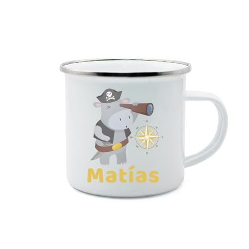 Jeweidea Personalisierte Tasse mit Namen Foto Emaille Tasse mit Hase Dinosaurier Gestalte Deine Eigene Einschulungsgeschenk Schulanfangsgeschenk Geschenk für Jungen Mädchen von Jeweidea