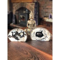 Schwarz Achat Natürliche Kante Mikrokristalline Quarz Premium Buchstützen Ornament Geschenk Paar Schwarz Achat Natürliche Kante Mikrokristalline Quarz Premium Buchstützen Ornament Geschenk Paar von JewelCrystalsLtd