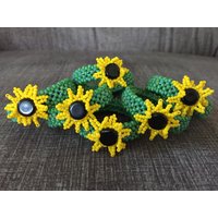 Perlen Sunflower Serviettenringe. Grün. | 6Er-Set von JewelGrotto