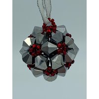 Silber Glas Und Rocailles Perlen Ornament von JewelGrotto