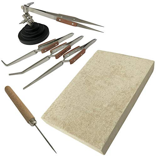 Jewellers Tools 3. Hand Basis Schraubstock + 4 abgewinkelt, Holz Titan Pick, 100 x 150 x 6 MAT Board Set Lötzinn (605) von Jewellers Tools