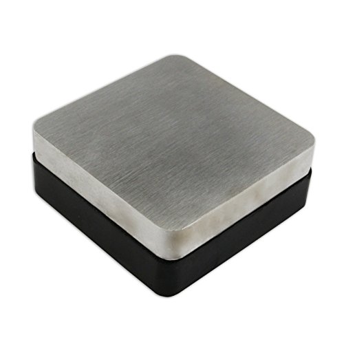 Massiver Stahl & Gummi, Kuppelform, Block-Amboss, 60 x 60 x 25 mm, Werkzeug von Jewellers Tools