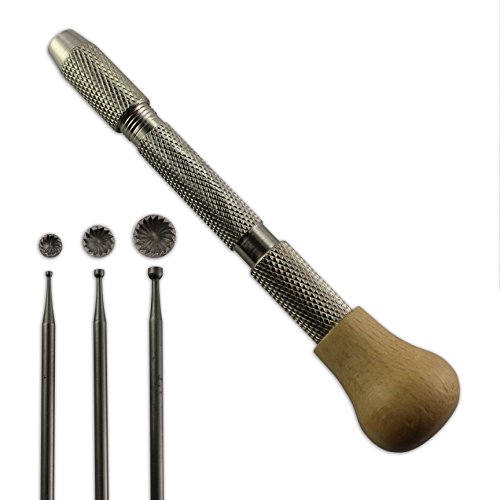 Set mit 3 Drähten, Rund- und Entgratungsenden von Nichteisendraht, 2,4, 1,7 und 1 mm Werkzeug von Jewellers Tools