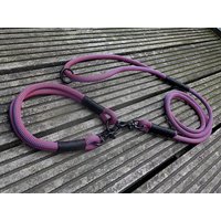 Halsband Und Leinen-Set Blau Rot Aus Kletterseil Mit Takleung in Schwarz von JewelsNapfgerecht