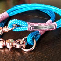 Tauhalsband Mit Ledertakelung Hund Takelung von JewelsNapfgerecht