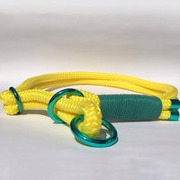 Zugstopp Tau-Halsband Mit Ledertakelung Hund von JewelsNapfgerecht