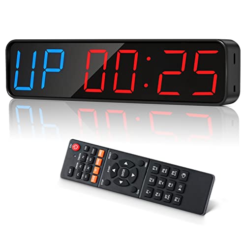 Jhering Fitness-Timer, tragbar, Intervall-Timer mit wiederaufladbarer Batterie, eingebautem Magneten, großem digitalem Anti-Schwindel-Display, verbesserte Trainingsuhr für das Heim-Fitnessstudio von Jhering