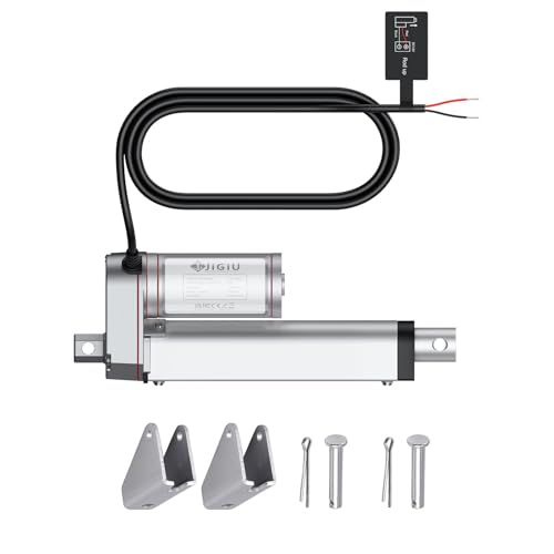JiGiU Linearantrieb 100mm Verstellantrieb Linear Actuator Motor 750N/160LBS Linearmotor DC 12V Lineartechnik IP65 Wasserdicht Electric Motor für Elektrische Türöffner Auto Möbel von JiGiU