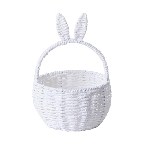 Osterkörbchen Mit Henkel, Kinder Osternest Korb, Oster Geschenktüten, Ostertüten Aufbewahrung Ostergeschenke Ostern Eier Süssigkeit Plätzchen, Handgeflochtenerb Kleiner Weidenkorb mit Henkel (Weiß) Osterkörbchen Mit Henkel, Kinder Osternest Korb, Oster Geschenktüten, Ostertüten Aufbewahrung Ostergeschenke Ostern Eier Süssigkeit Plätzchen, Handgeflochtenerb Kleiner Weidenkorb mit Henkel (Weiß) von JiJiRuDU