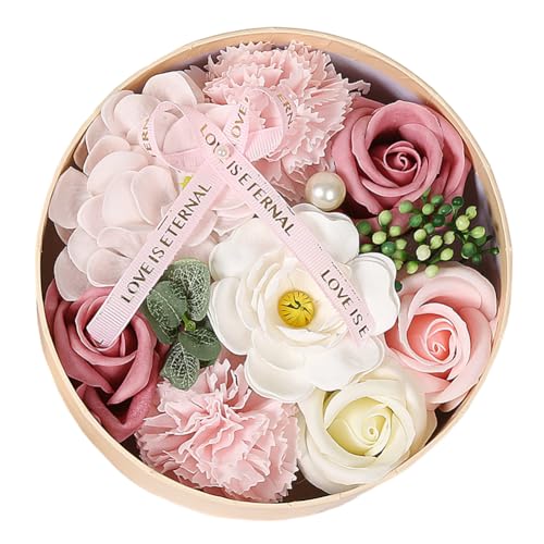 Rosenbox Seifenblume Seife Rose Blume, Rosenseifenblume Geschenkbox,Gefälschte Blumen-Geschenkbox,Romantisches Geschenk für sie am Muttertag, Jahrestag, Geständnis, Valentinstag, Weihnachten von JiNks