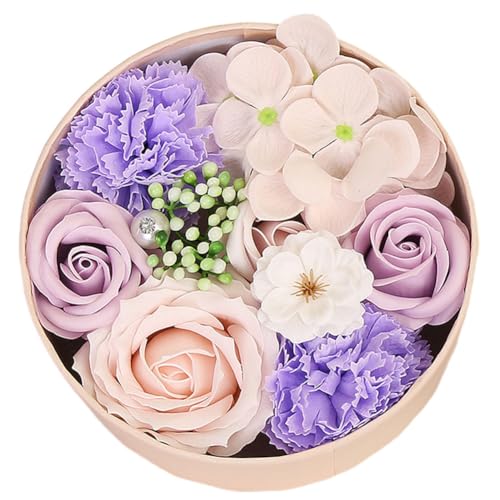 Rosenbox Seifenblume Seife Rose Blume, Seifen Blume Geschenkbox,Rosenseifenblume Geschenkbox Gefälschte,Romantisches Geschenk für sie am Muttertag, Jahrestag, Geständnis, Valentinstag Weihnachten von JiNks