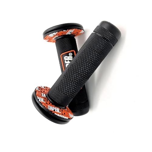 JiaWell 7/8" 22mm Universal Powersports Griffe Motorrad HandleGrips Pro Dirt Pit Bike Griffe Kompatibel Mit Yamaha Honda Kawasaki BMW Suzuki ATV Pocket Bikes Mini Quads(Orange) von JiaWell