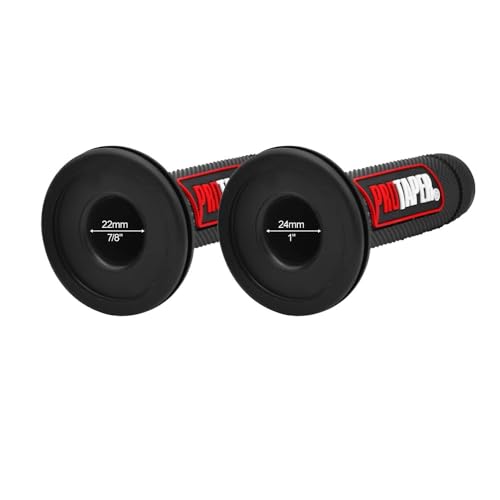 JiaWell 7/8" 22mm Universal Powersports Griffe Motorrad HandleGrips Pro Dirt Pit Bike Griffe Kompatibel Mit Yamaha Honda Kawasaki BMW Suzuki ATV Pocket Bikes Mini Quads(Rot) von JiaWell